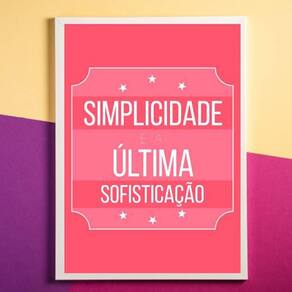 Quadro Decorativo Simplicidade Sofisticação 45X34Cm