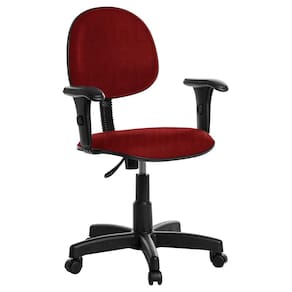 Cadeira De Escritório Executiva Com Braço Rcp Cor Vermelho