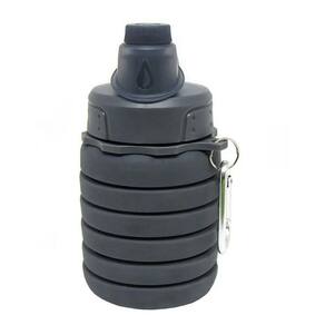 Garrafa Retratil Dobravel Reutilizável 500 Ml Cinza