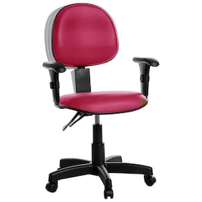 Cadeira Ergonômica Executiva Com Braço Em Rv Rosa
