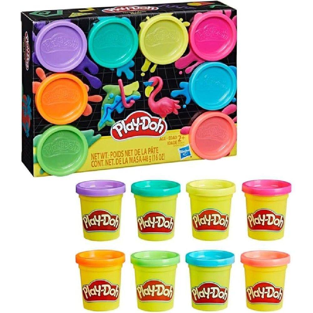Massa Playdoh com 8 Potes Neon - Hasbro