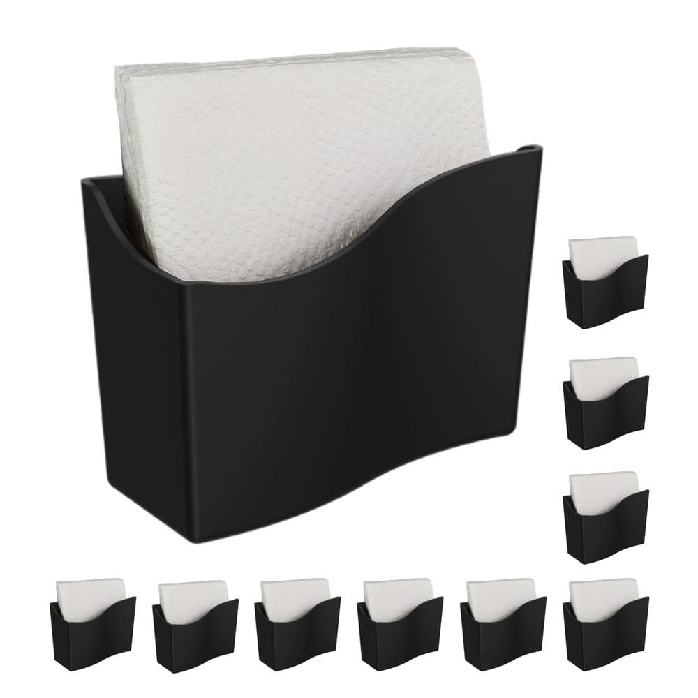 Kit 10 Porta Guardanapo Pequeno Organizador Mesa Restaurante Cozy Preto - 10500 Coza
