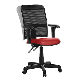 Cadeira De Escritório Ergonômica Tela Com Braço Rv:Vermelho