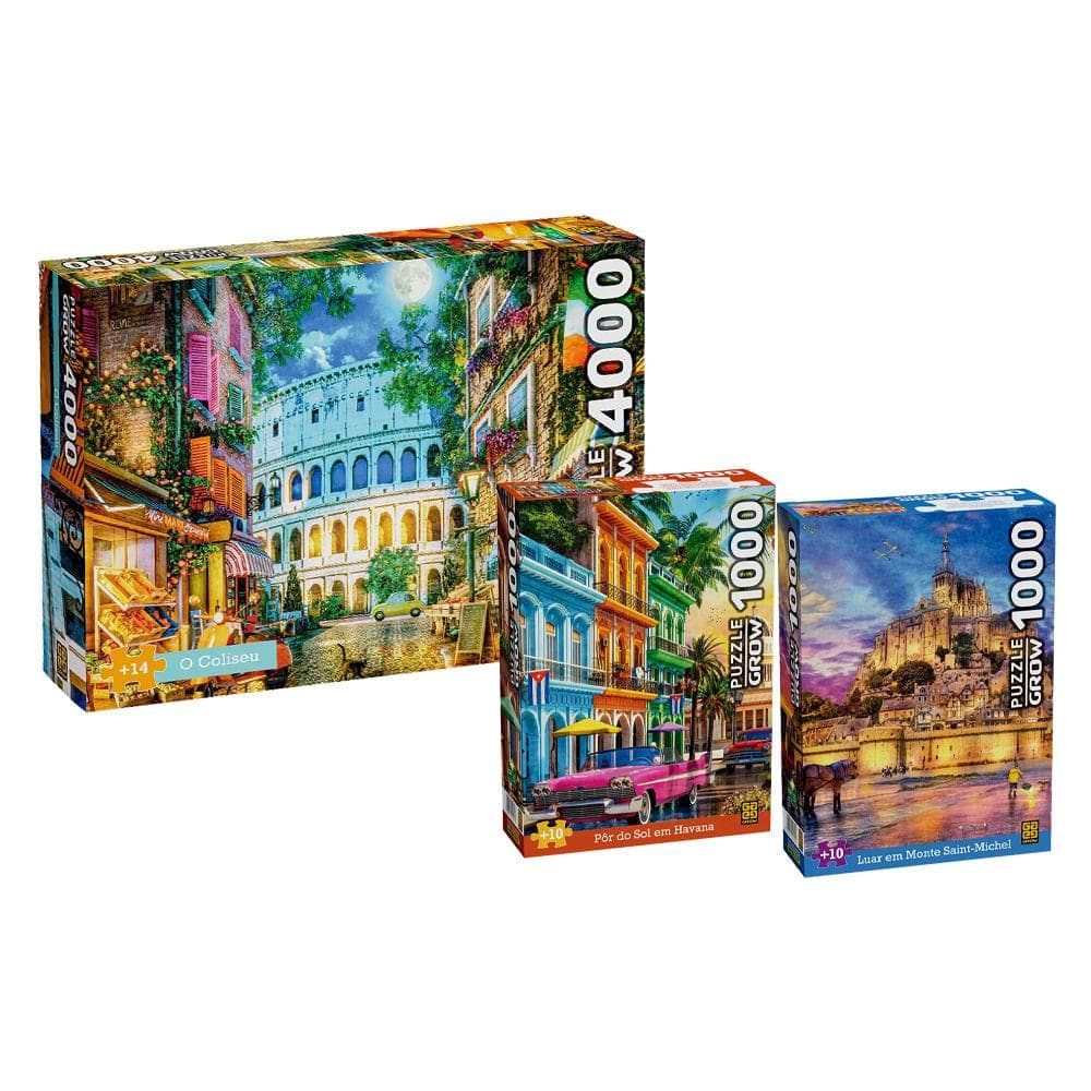 Combo Quebra-cabeças Histórias e Paisagens