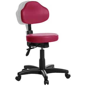 Cadeira Mocho Giratoria Plus Com Back Em Viena Rosa