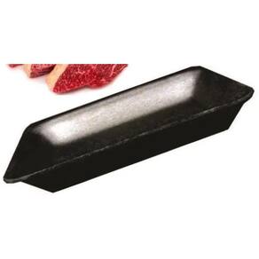 Kit 400 Bandeja De Isopor Preta B03 Funda 23,5X18X3,2Cm