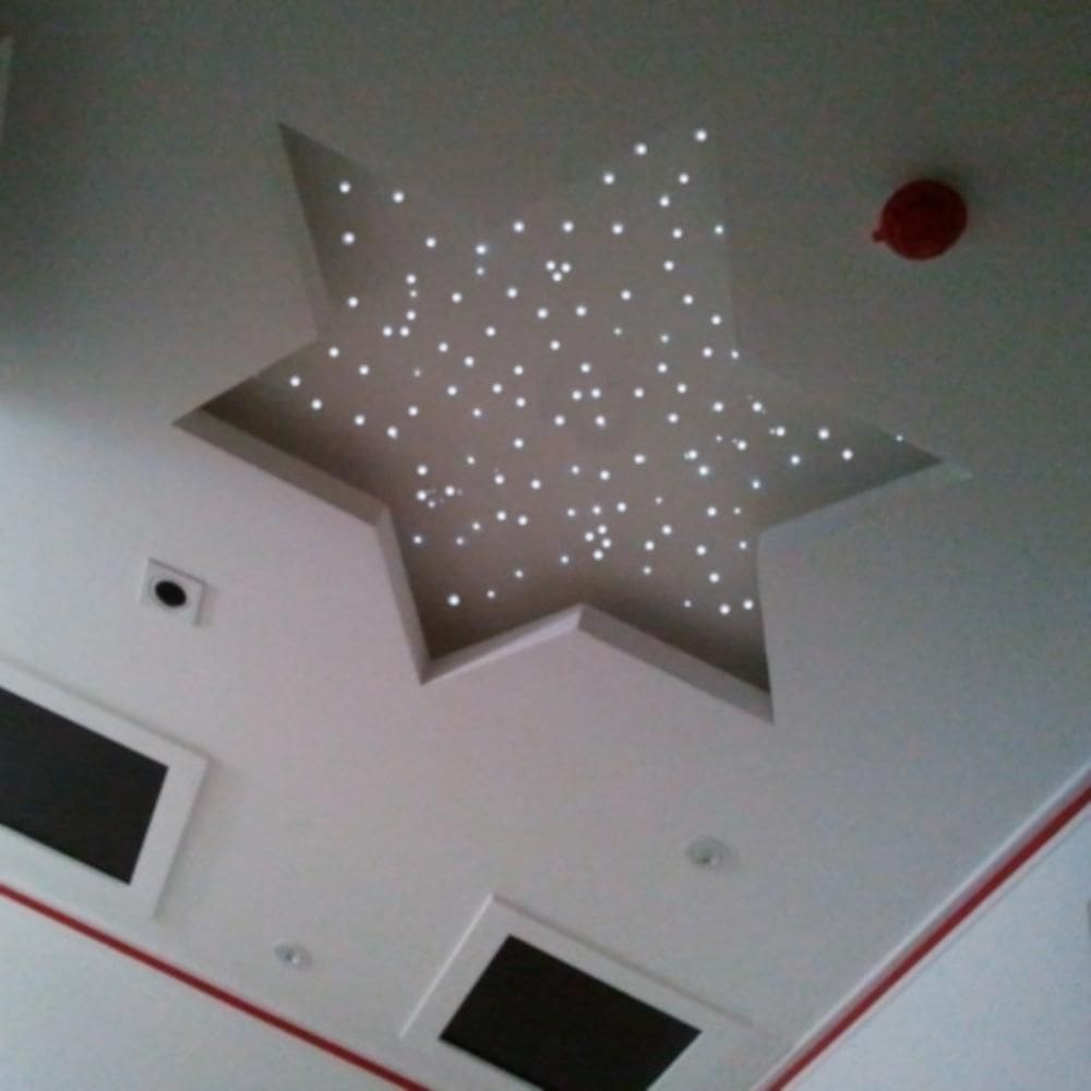 Kit Fibra Óptica Noite Estrelado Decoração Bebê 400 Branco