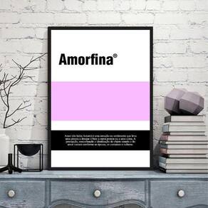 Quadro Decorativo Remédio Amorfina 33X24Cm Moldura Preta