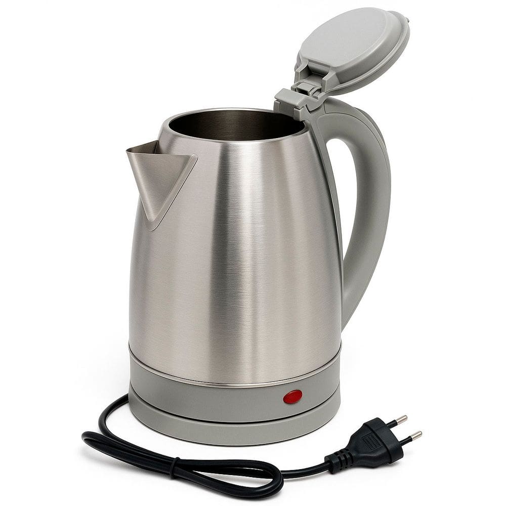 Chaleira Jarra Elétrica Aço Inox Escovado Cinza De 1,8L 220V