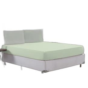 Jogo Lençol Cama Casal Padrão 80% Algodão Verde Elástico