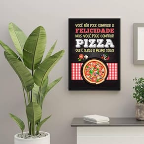 Quadro Não Pode Comprar Felicidade Moldura Preta 24X18Cm