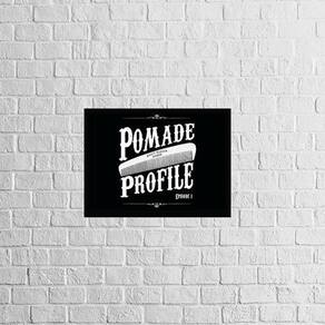 Quadro Pomade Profile 45X34Cm - Com Vidro Moldura Preta