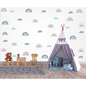 Adesivo de Parede Infantil Arco-íris 50x7cm - Colakoala
