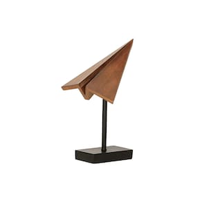 Escultura Decorativa Avião em Madeira 25,5cm 19870 Mart
