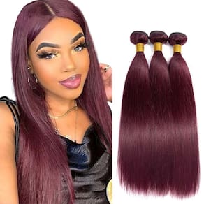 Pacotes de cabelo Condescension Burgundy 99J Straight 30-40cm