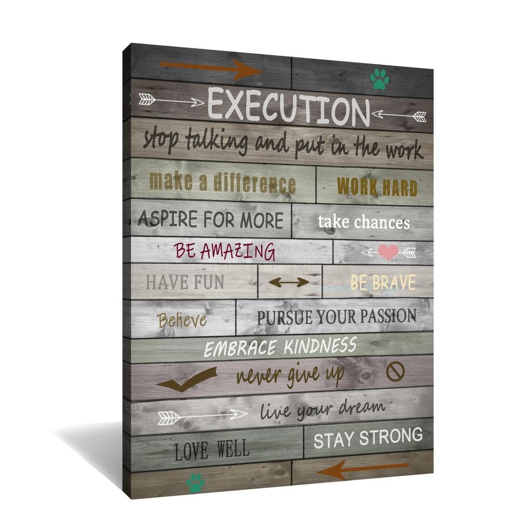 Impressão de pôster em tela Decoração de parede motivacional 45x60cm PSYYSP