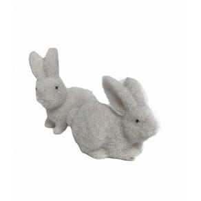 Coelhos Da Páscoa De Resina Crespinho Branco C2 Cromus