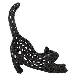 Gato 3d Vazado Enfeite Objeto Decorativo Decoração Preto