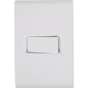 Conjunto 1 Interruptor Simples Horizontal 10A 250V Branco