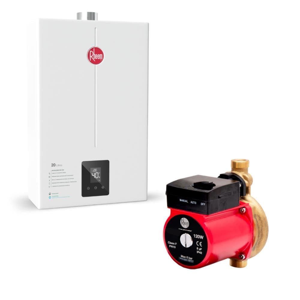 Kit Aquecedor 20 Litros GN Bivolt + Bomba 120W 127V Rheem