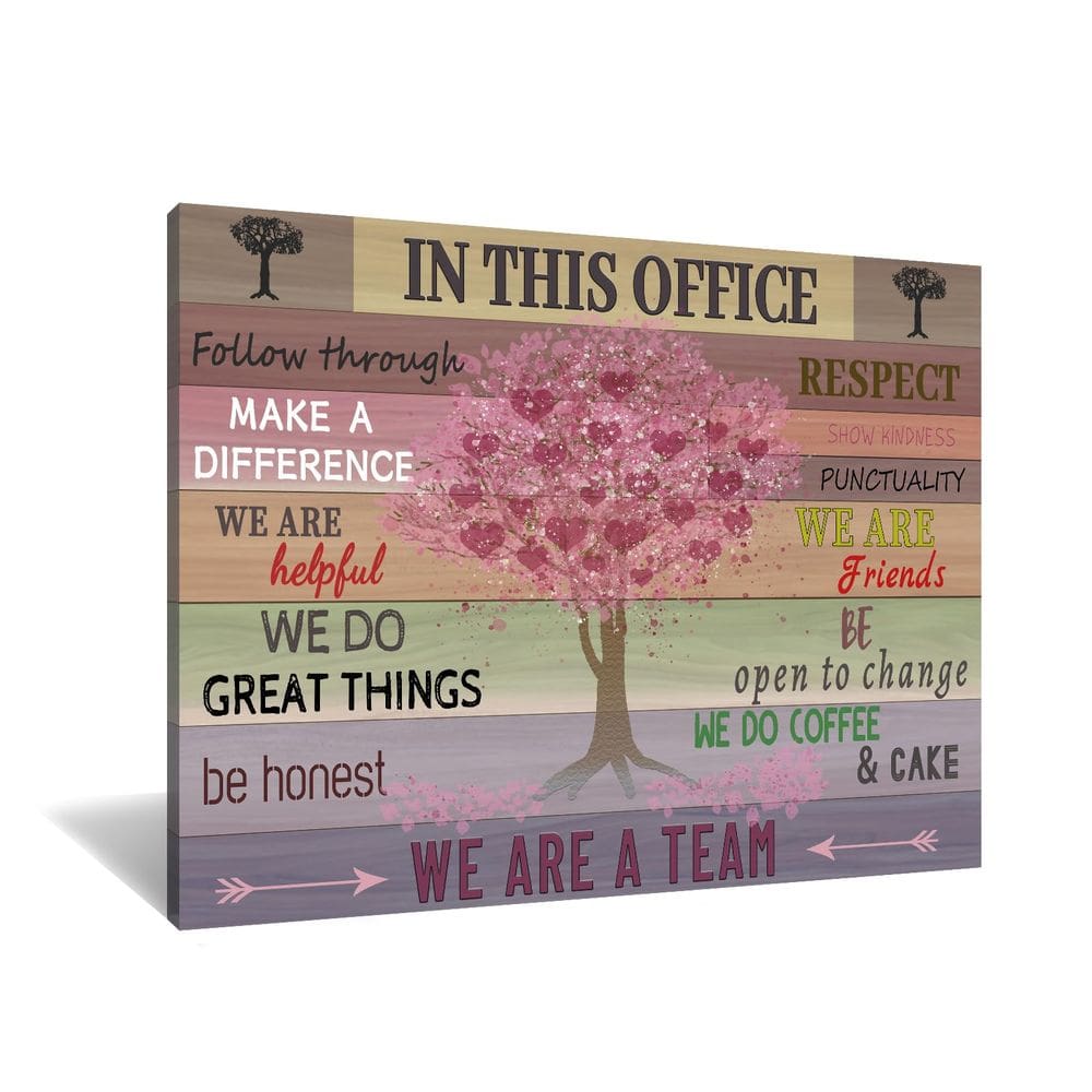 Citações motivacionais de arte de parede PSYSP In This Office [45x60cm]