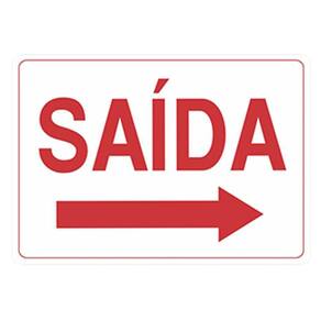 Placa Advertência Saída - Seta Lado Direito Unidade