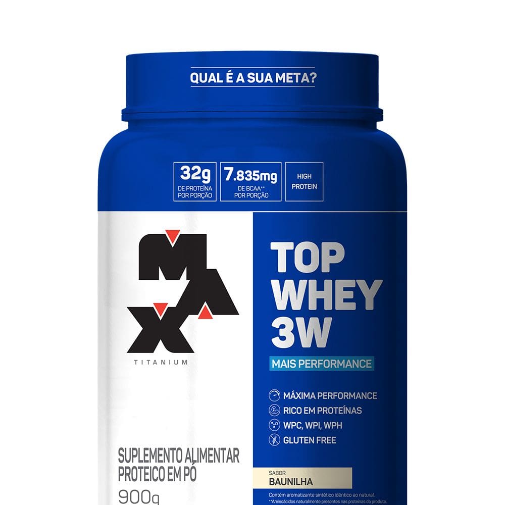 Top Whey 3W Max Titanium (900g) Baunilha