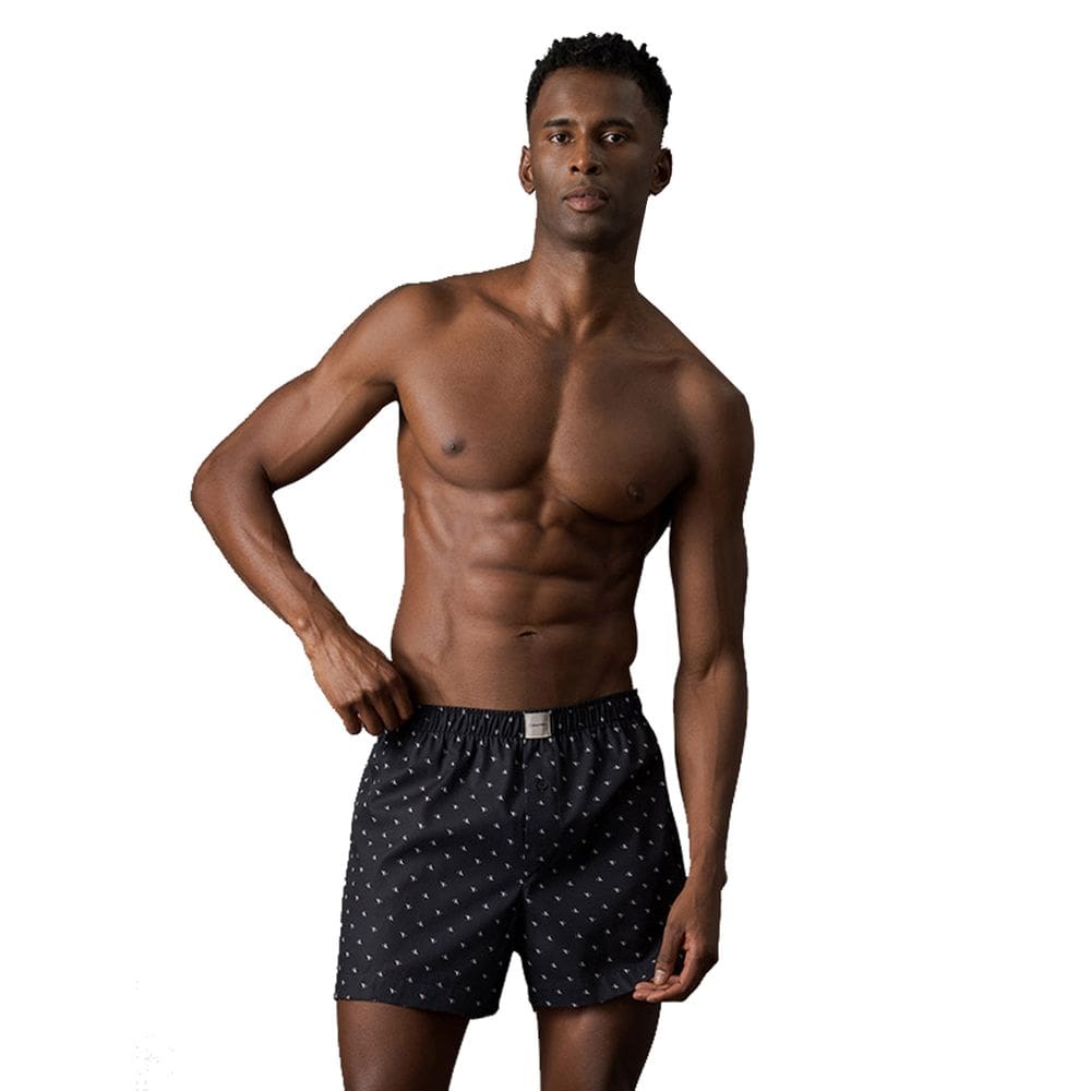 Cueca Samba-Canção de Tricoline Calvin Klein Modern Print Diamond MAS8604