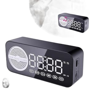 Mini Caixa De Som Bluetooth Com Relógio Despertador Portátil