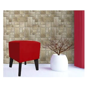 Puff Glamour Vermelho - Comprar Moveis Em Casa