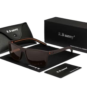 Óculos Polarizados Para Homens E Mulheres Design Esportivo Uv400 Marrom