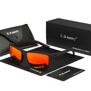 Óculos Polarizados Para Homens E Mulheres Design Esportivo Uv400 Laranja