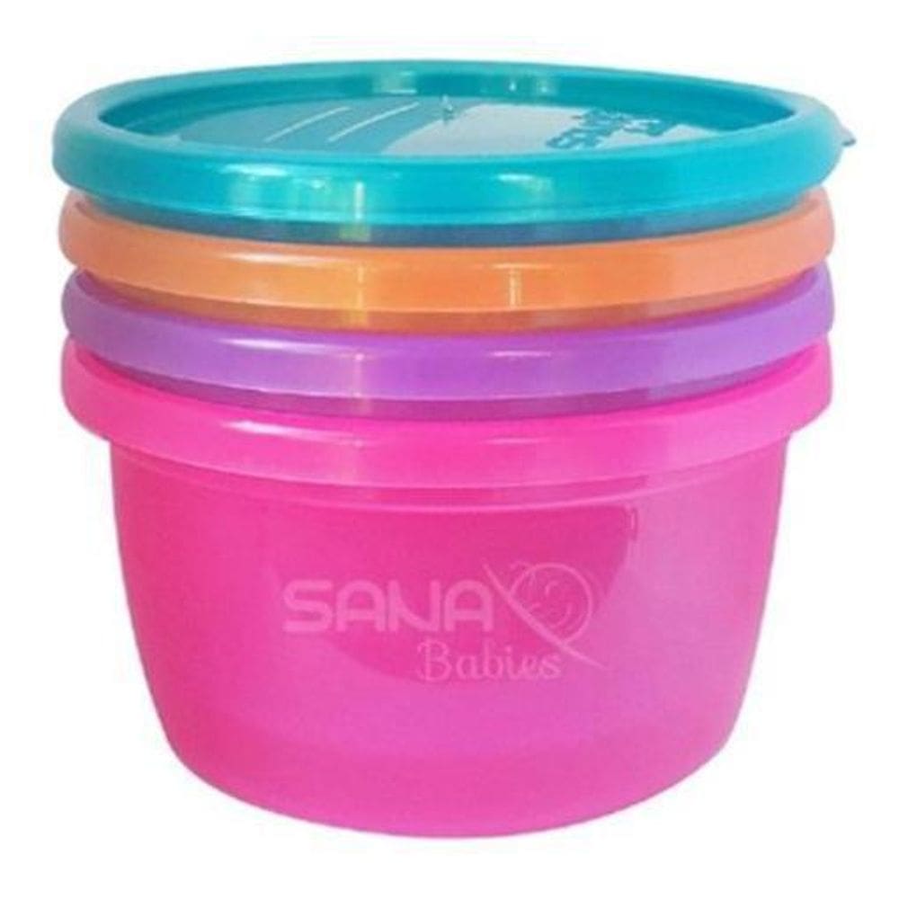 Potes Multiuso 236Ml Com 4 Unidades - Sana Babies Meninas