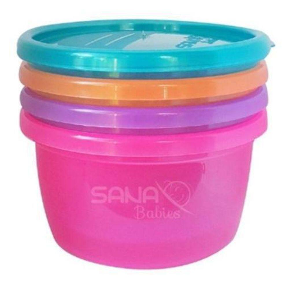 Potes Multiuso 236Ml Com 4 Unidades - Sana Babies Meninas