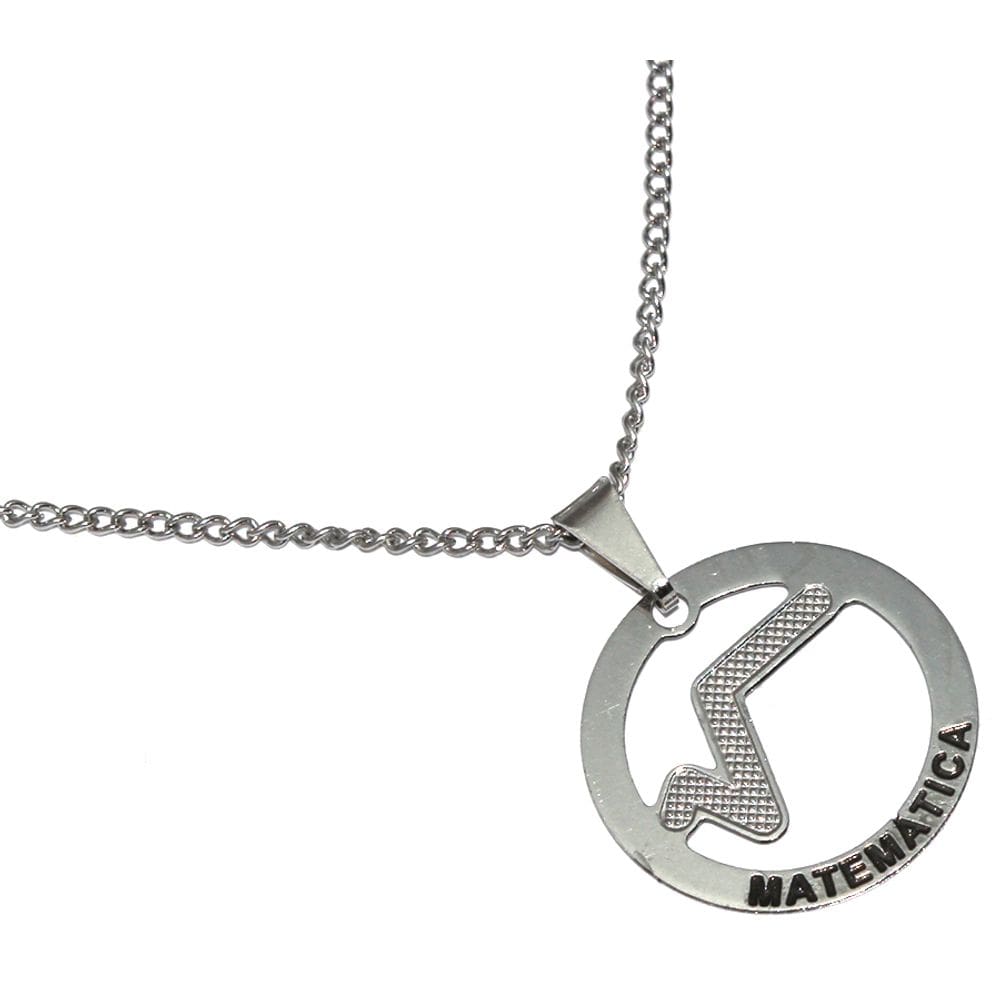Colar Minha Profissão Matemática Aço Inox