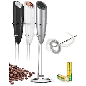 Mixer Espumador de Leite á Bateria, Aço Inoxidável, SIMPLETASTE 706 0001, Cinza