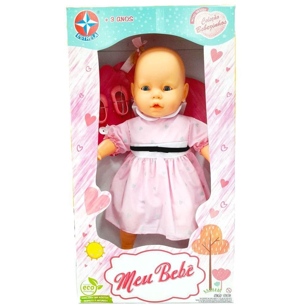 Boneca Meu Bebê Vestido Rosa - Estrela