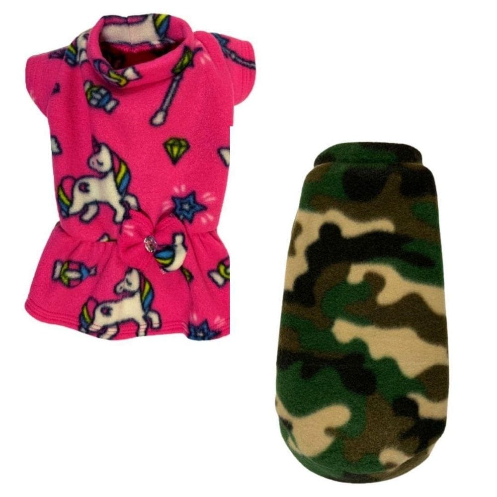Kit 2 Roupas De Inverno Cães E Gato Vestido E Capa Gg - 005