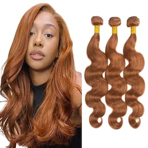 Pacotes de cabelo Nuailisex Light Brown Body Wave 20/22/24