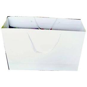 Sacola De Papel Branca 135G 40X12X28Cm Pacote Com 50