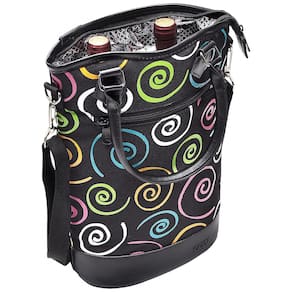 Bolsa Térmica Para Transporte de Vinhos Tirrinia até 2 Garrafas, Preta Aspiral