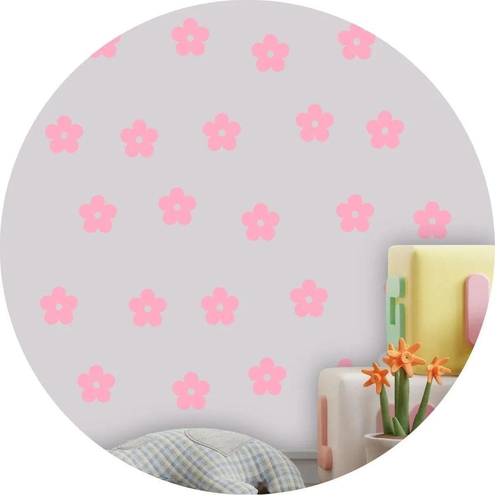Adesivo De Parede Infantil Bebê Flores