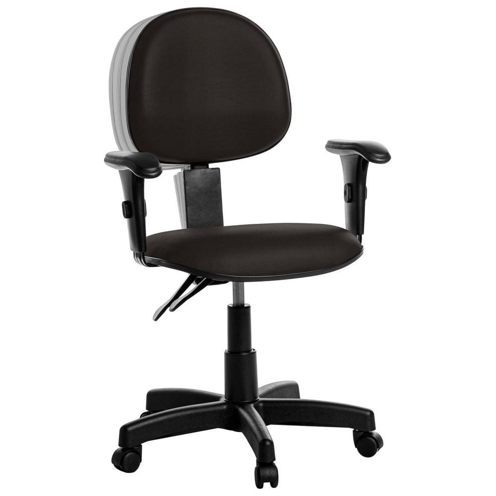 Cadeira Ergonômica Executiva Com Braço Rce Cor Marrom Café