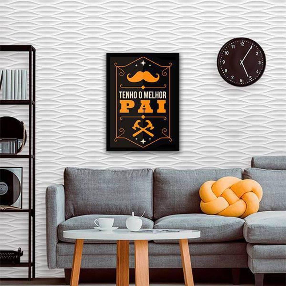 Quadro Decorativo Tenho O Melhor Pai 34x23Cm