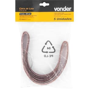 Cinta Lixa 15X454Mm G240 Com 05 Peças - Vonder