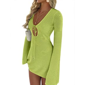 Swimsuit Cover Up ANRABESS Crochet Swimwear Beach Dress Women