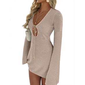 Swimsuit Cover Up ANRABESS Crochet Swimwear Beach Dress Women
