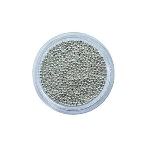 Pedraria Caviar De Metal Decoração De Unhas Prata 1Mm 20G