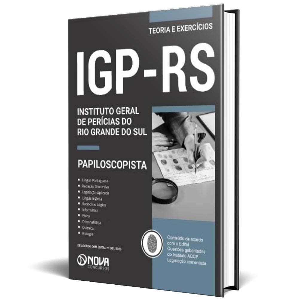 Apostila Igp Rs 2025 - Papiloscopista