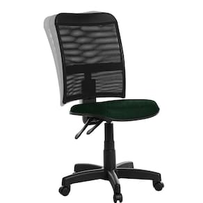 Cadeira Escritorio Encosto Em Tela Back Crepe Verde